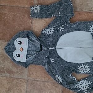 Justice Gray and White Penguin Pajama Set